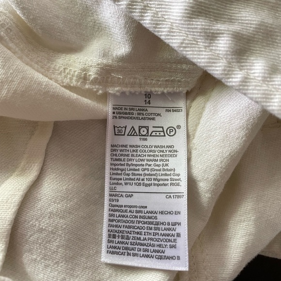 GAP Women’s High Rise Button-Fly Shorts 10 Milk - Picture 8 of 11